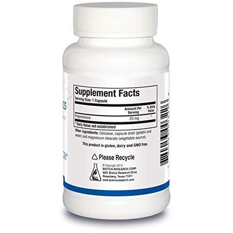Pregnenolone 25 90 Capsules - Biotics Research - 2 Pack