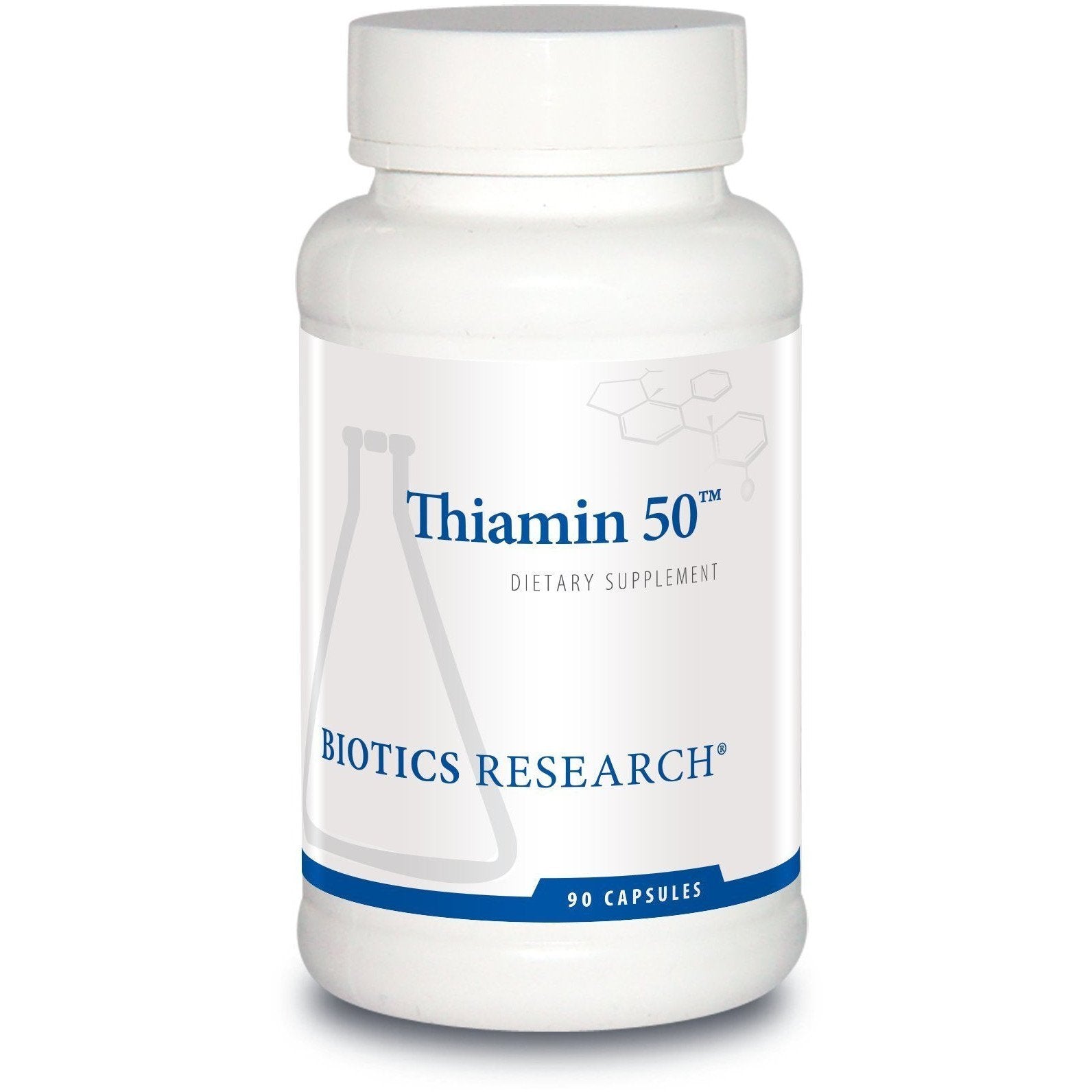 Thiamin 50 ( VITAMIN B1)  90 Count - BIOTICS RESEARCH - 2 Pack
