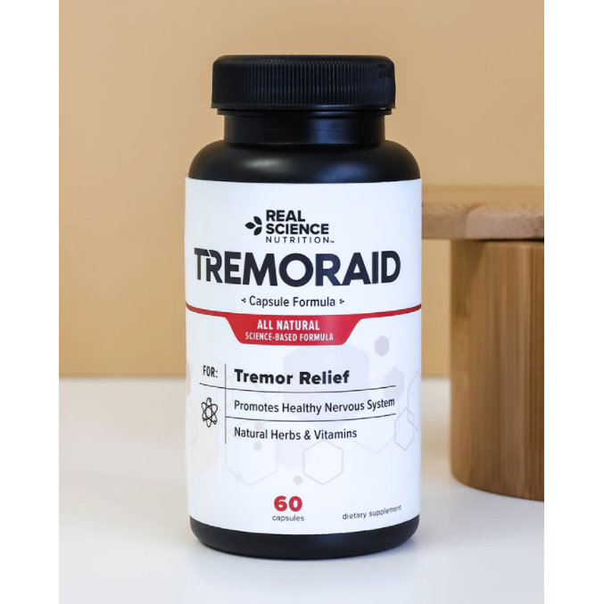 Tremoraid, Effective and Powerful, Help for Shaky Hands Arm Leg Relief (60 Caps)