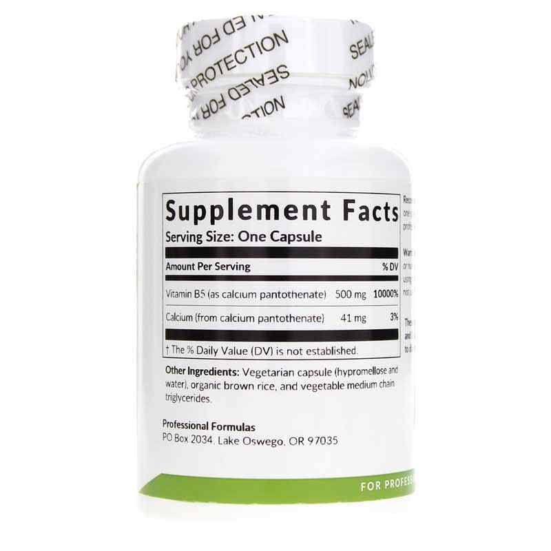 Professional Formulas Vitamin B5 High Potency 90 Capsules